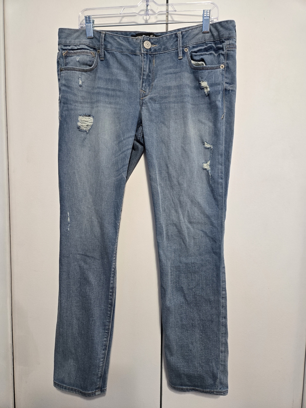 Express Stella Low Rise Ankle Skinny Distressed Jeans Women's Size 10